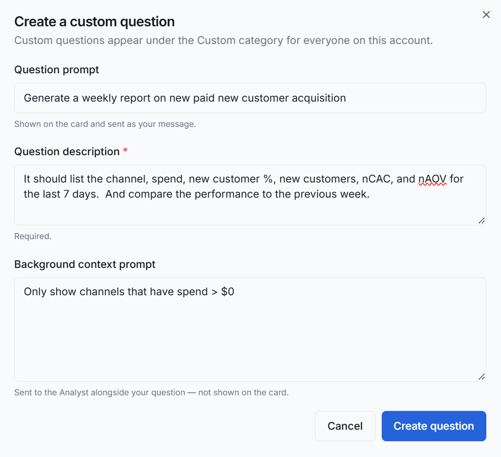 Custom-Analysis-Creation