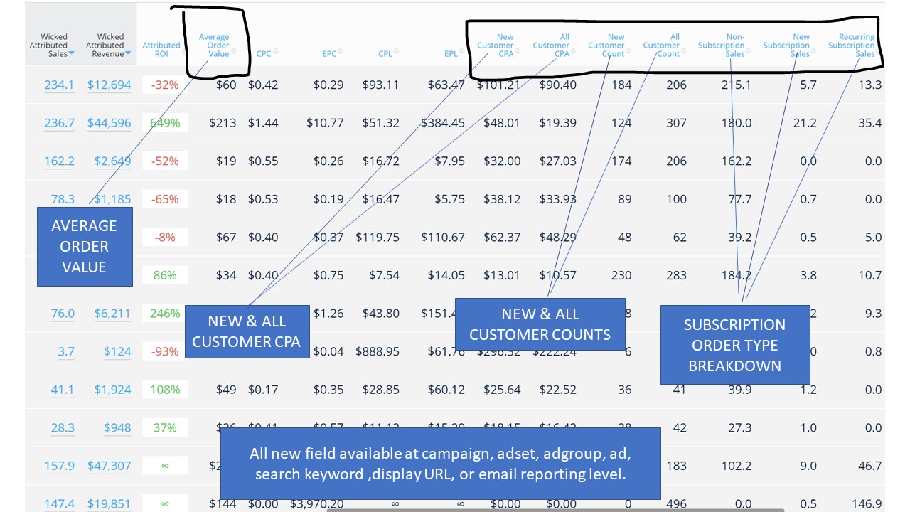 Subscription order segmentation for marketing attribution