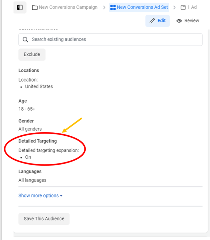 Facebook Detailed Targeting Expansion