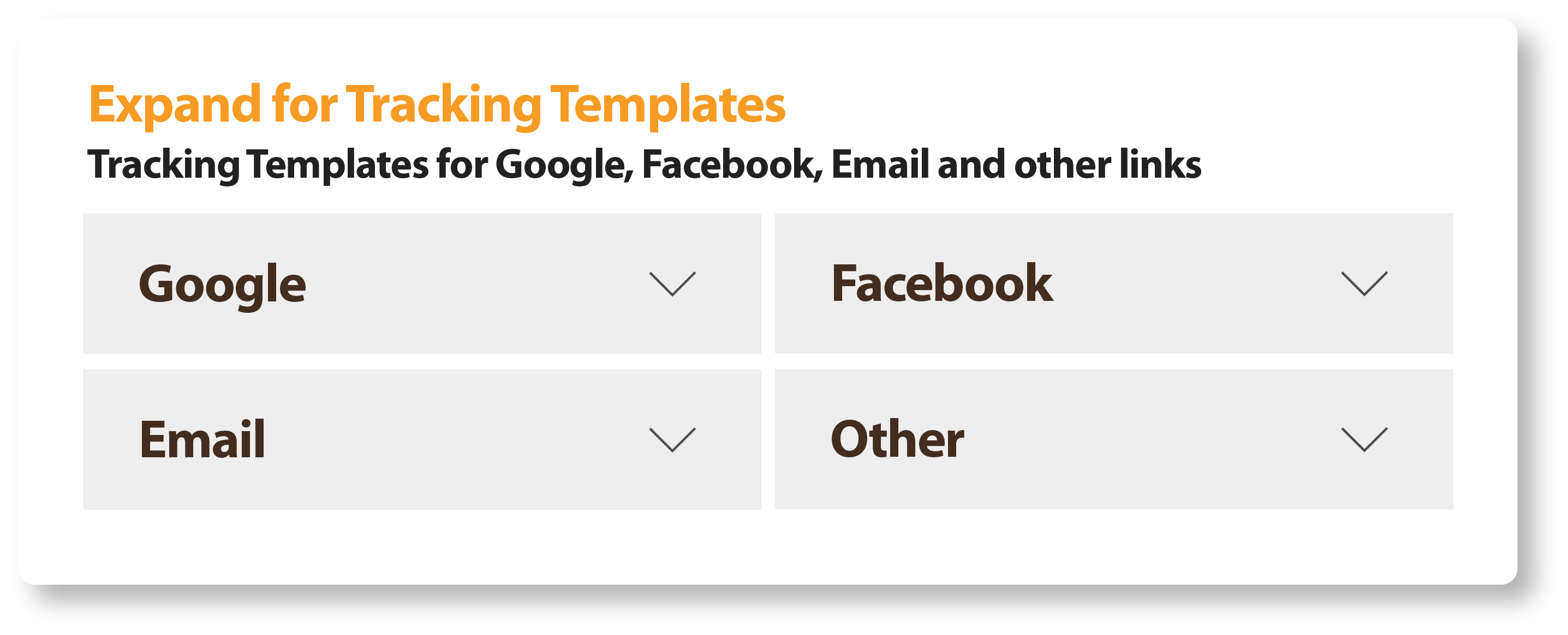 expand for tracking templates