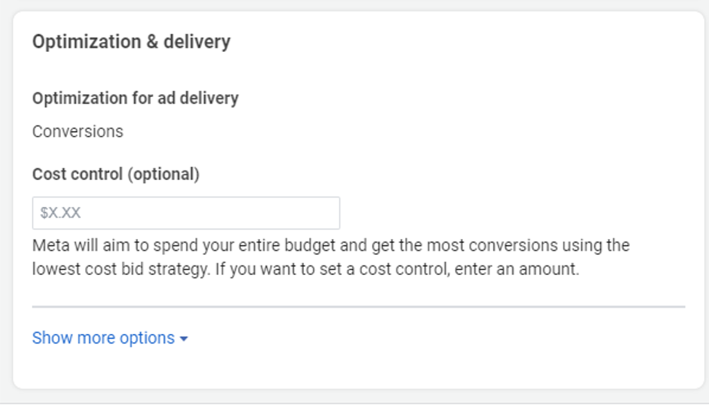 Facebook Optimization and Delivery